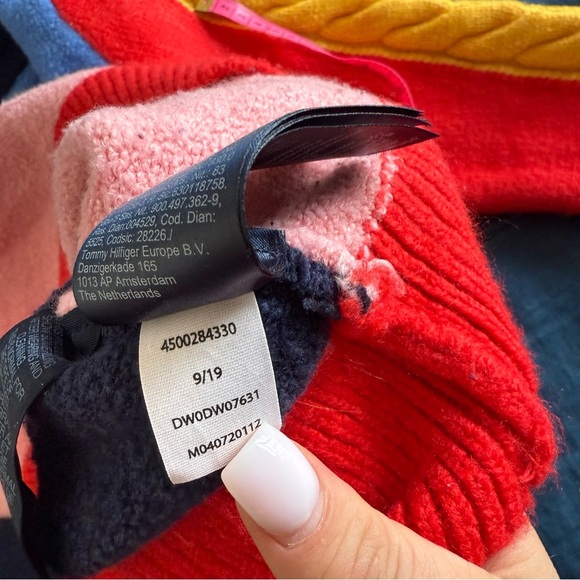 Tommy Jeans Color Blocked Multicolor Crewneck Sweatshirt M - Picture 9 of 10